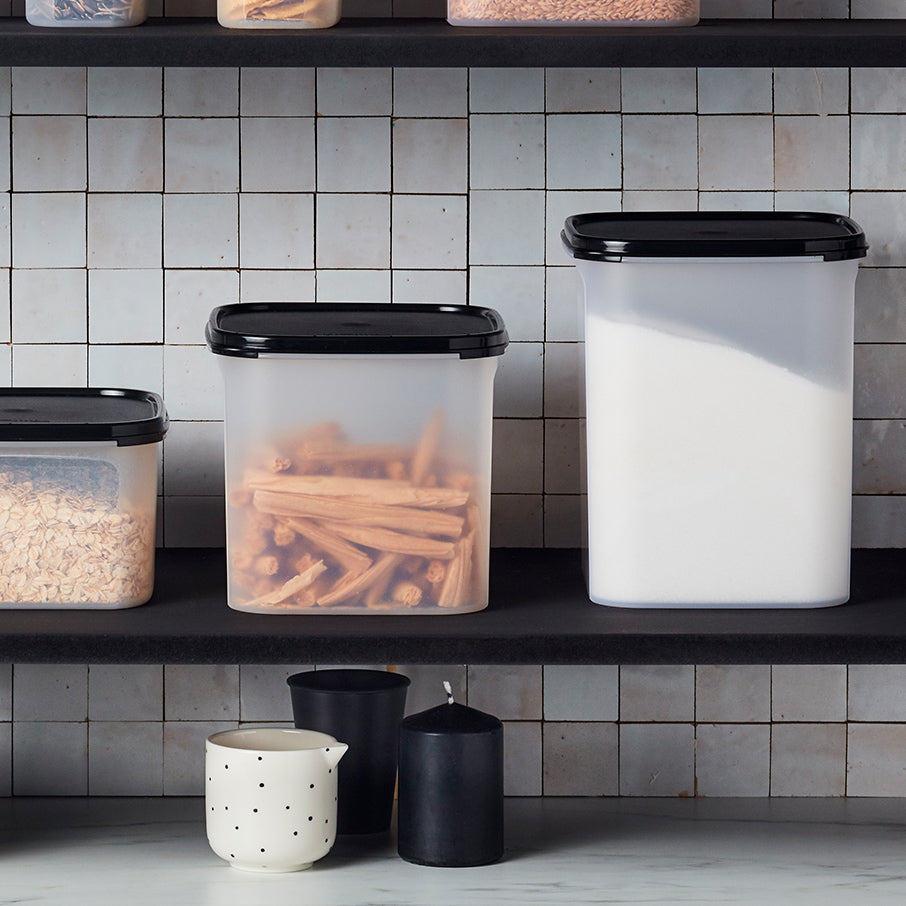 tupperware modular mates square 4 contenitore per alimenti nero corvino