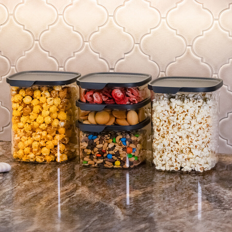 tupperware ultra clear square set da 5 pezzi cosmos guarnizioni