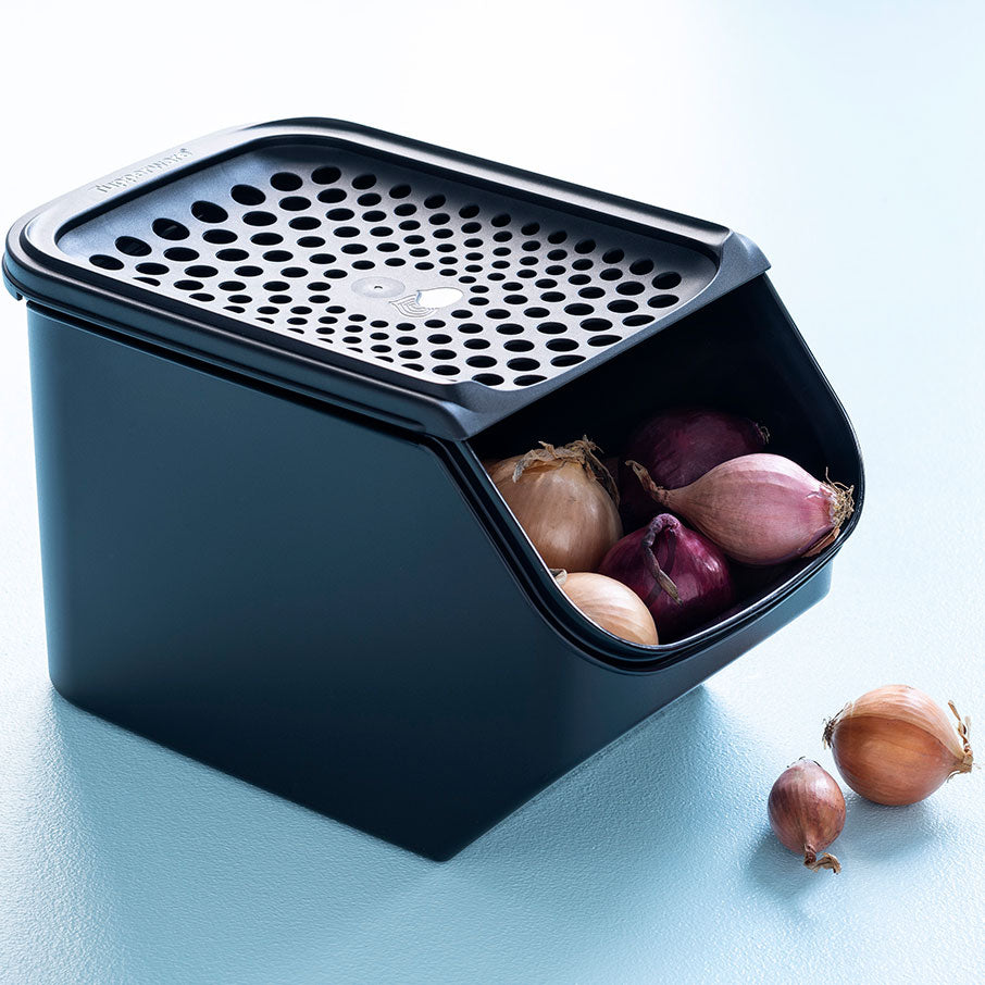 contenitore smart per cipolle e aglio nero corvino