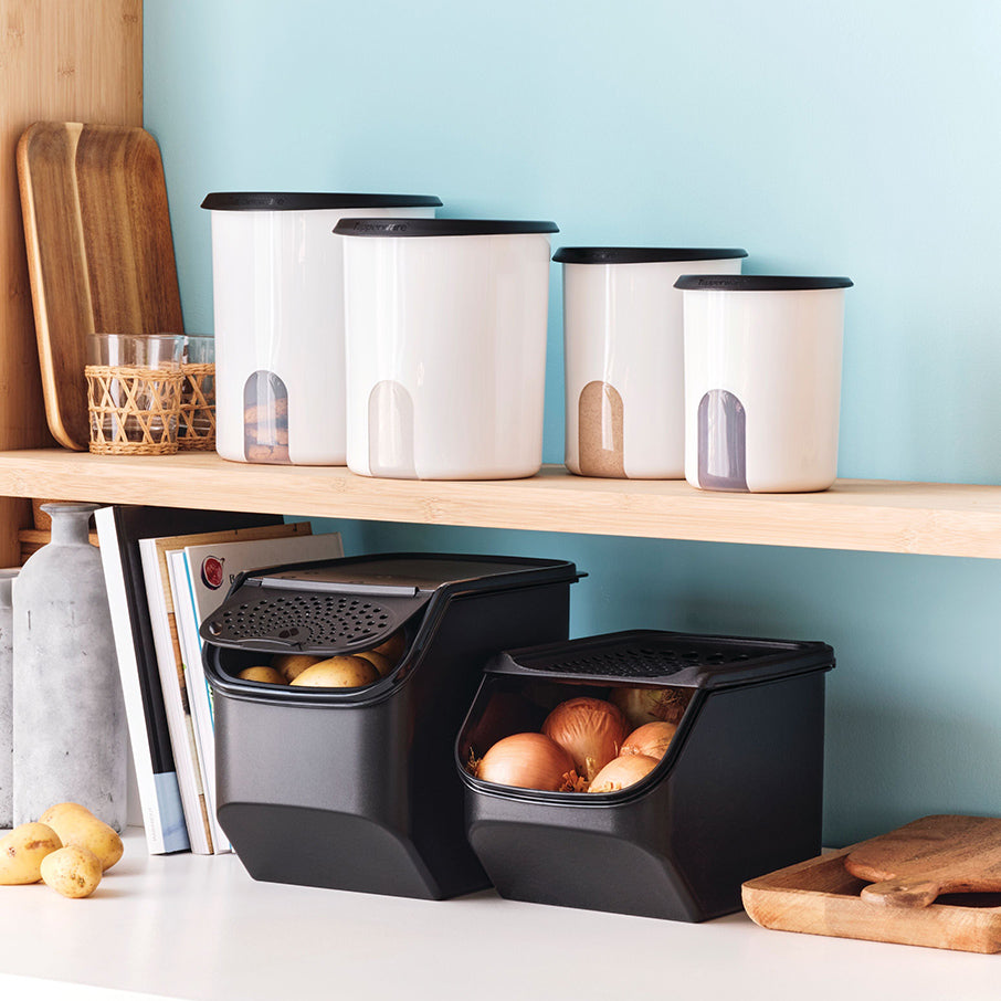 contenitore smart per cipolle e aglio nero corvino