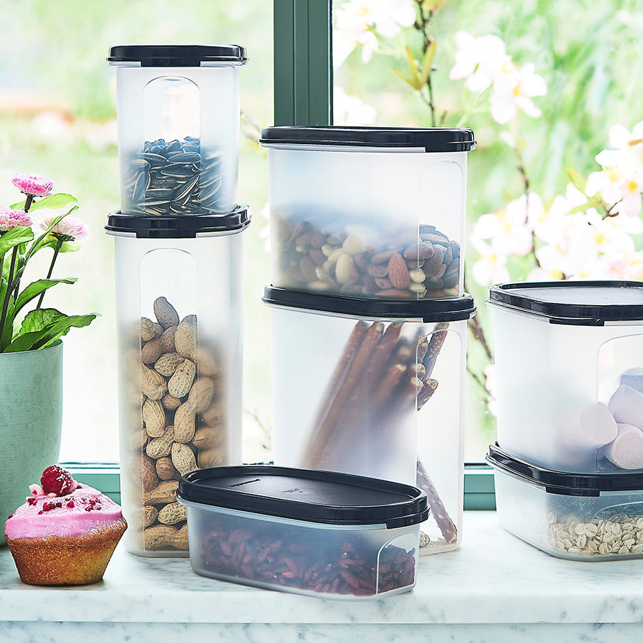 tupperware modular mates oval 1 contenitore per alimenti nero corvino