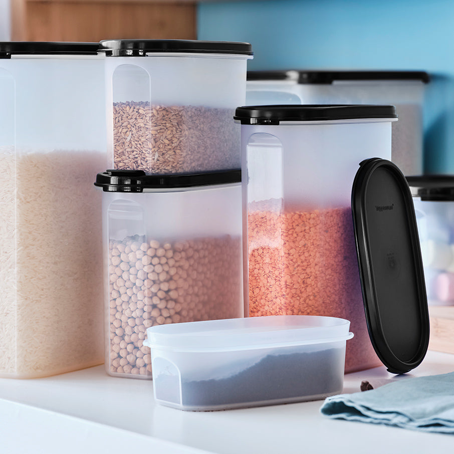 tupperware modular mates oval 1 contenitore per alimenti nero corvino