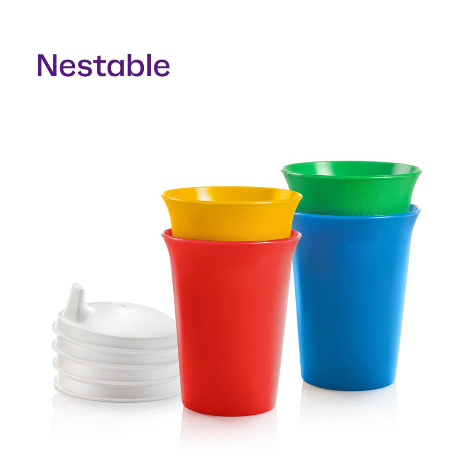 set bell tumblers sipper seal verde giallo rosso blu