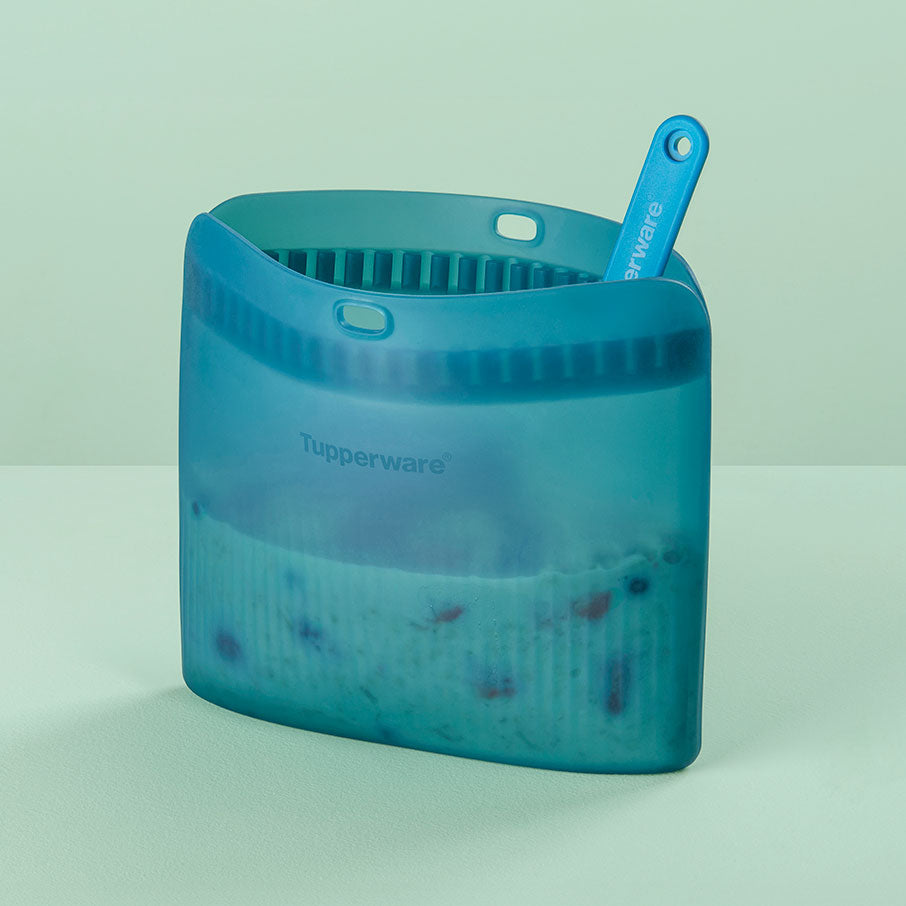 borsa stand-up in silicone ultimate media verde misterioso trasparente