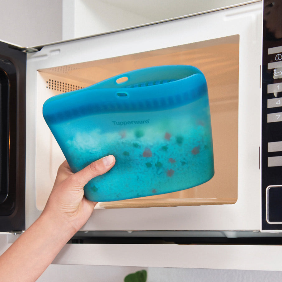 borsa stand-up in silicone ultimate media verde misterioso trasparente