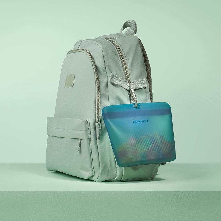 borsa stand-up in silicone ultimate media verde misterioso trasparente