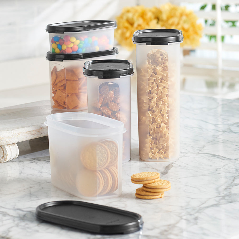 tupperware modular mates oval 2 contenitore per alimenti nero corvino