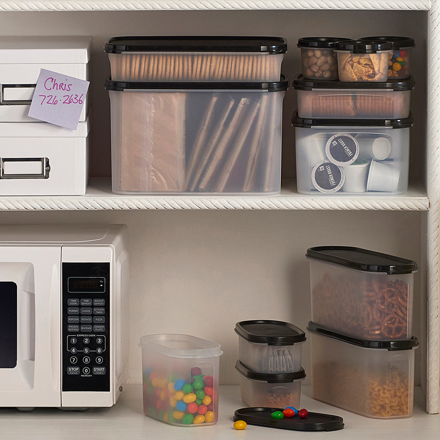 tupperware modular mates oval 2 contenitore per alimenti nero corvino