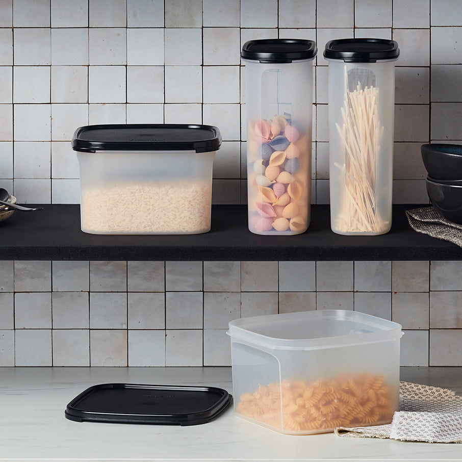 tupperware modular mates square 2 contenitore per alimenti nero corvino