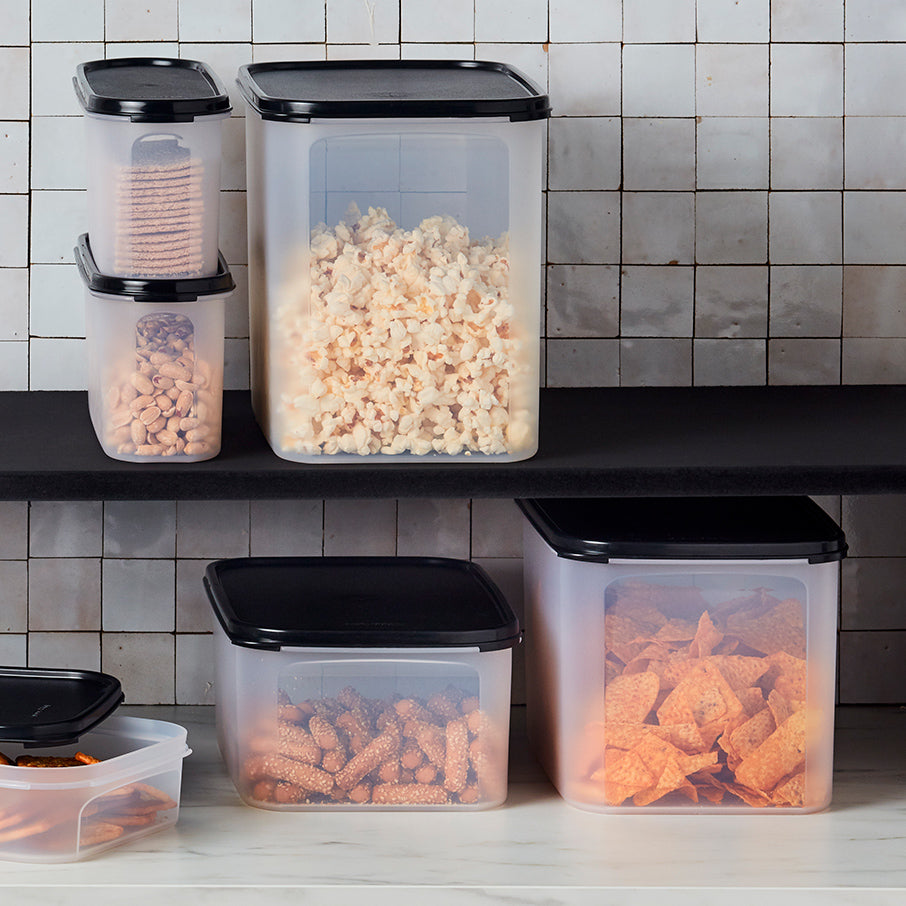 tupperware modular mates rettangolare 2 contenitore per alimenti nero corvino