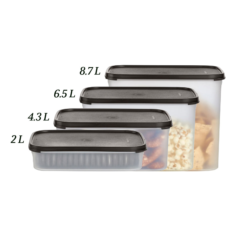 tupperware modular mates rettangolare 2 contenitore per alimenti nero corvino