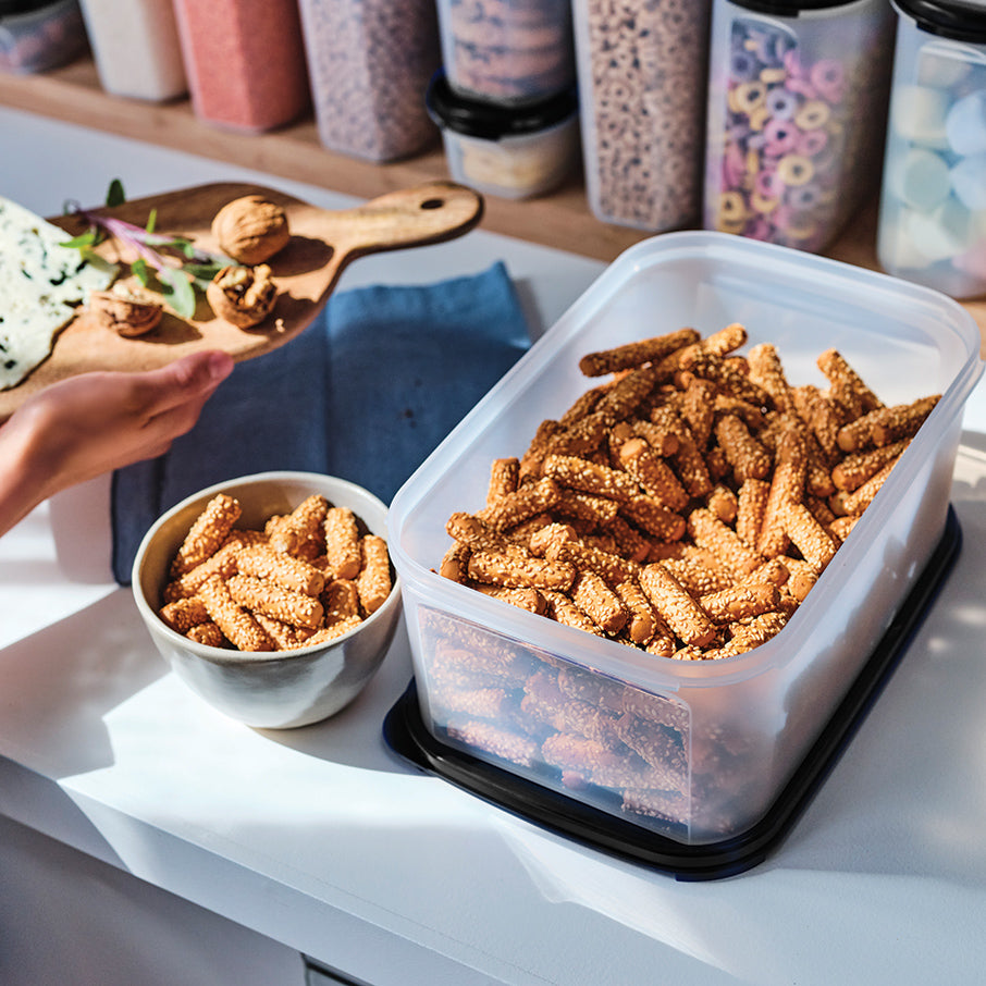 tupperware modular mates rettangolare 3 contenitore per alimenti nero corvino