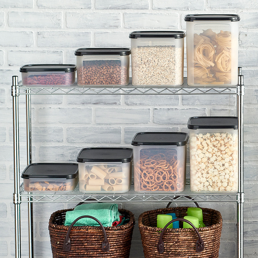 tupperware modular mates rettangolare 3 contenitore per alimenti nero corvino