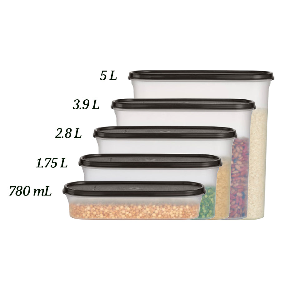 tupperware modular mates super oval 5 contenitore per alimenti nero corvino