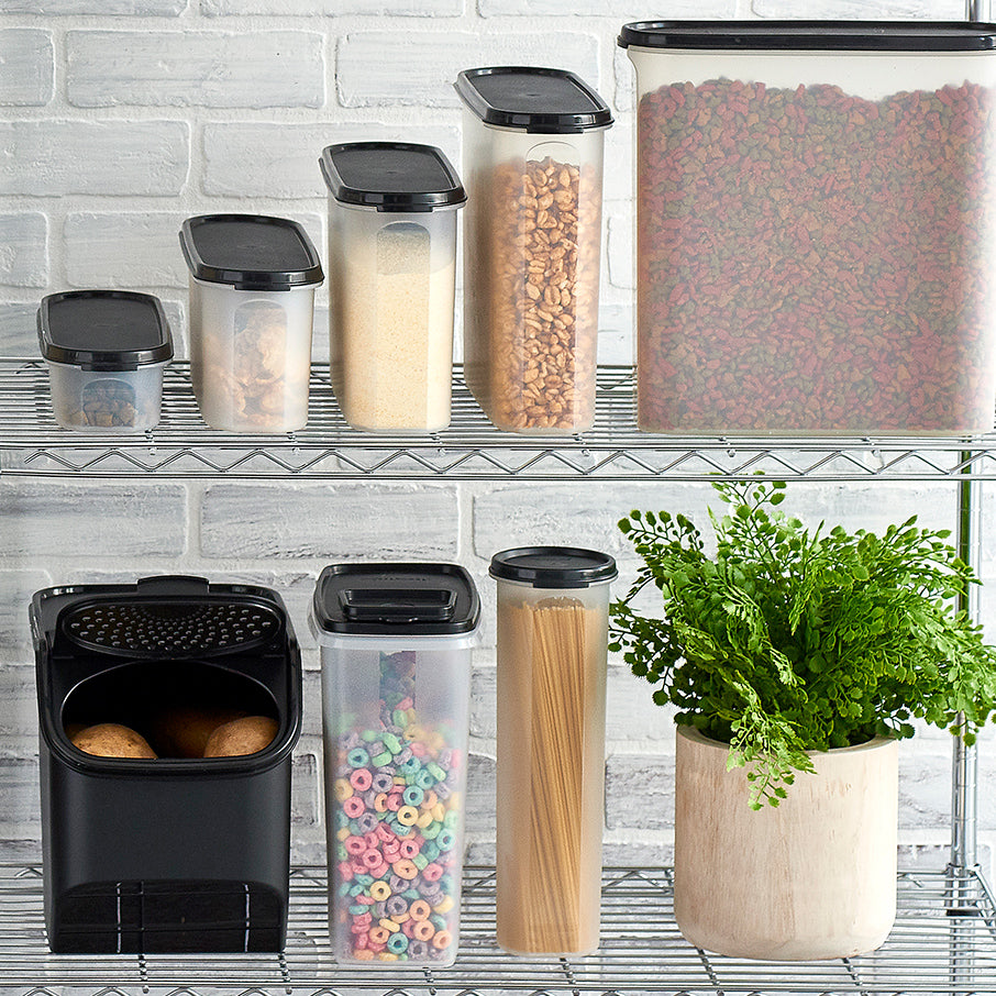 tupperware modular mates dispenser per spaghetti contenitore per pasta nero corvino