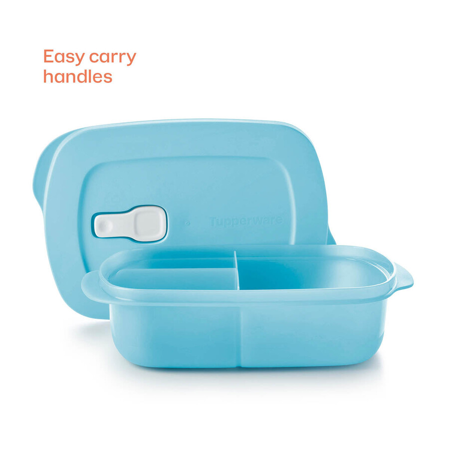 crystalwave piatto rettangolare diviso blu