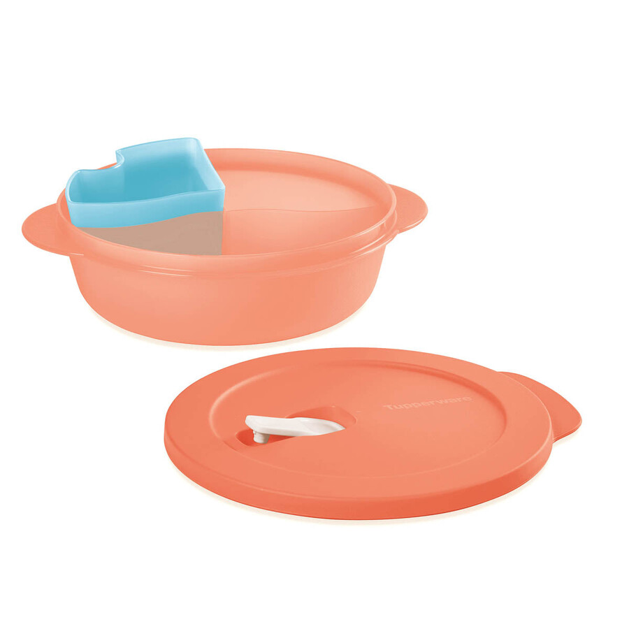 crystalwave plus lunch n dish con tazza fredda arancione blu