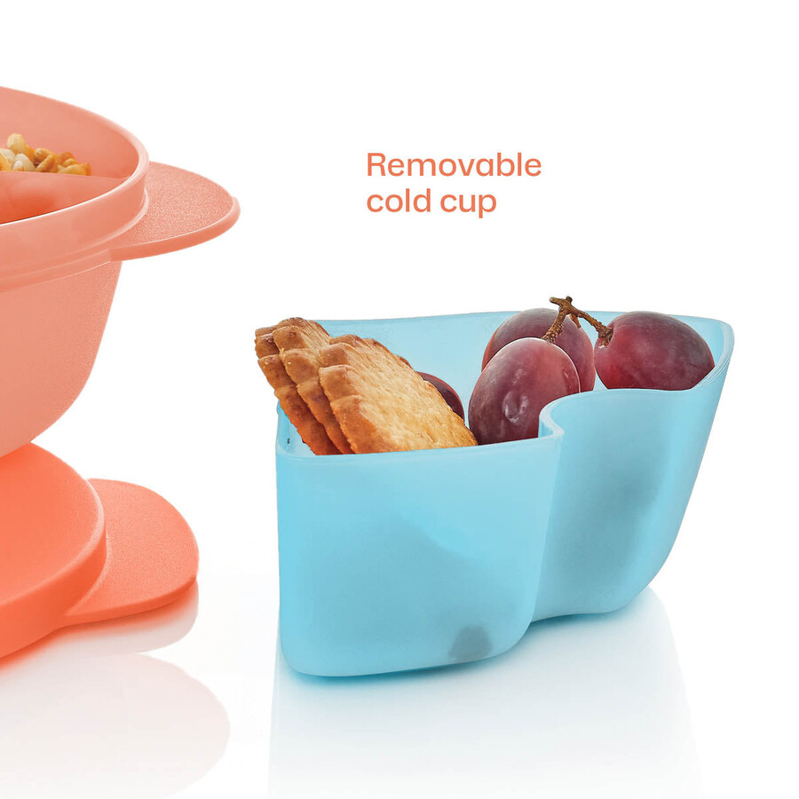 crystalwave plus lunch n dish con tazza fredda arancione blu