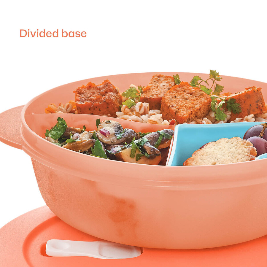 crystalwave plus lunch n dish con tazza fredda arancione blu