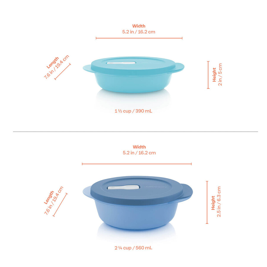 crystalwave plus set rotondo blu arancione