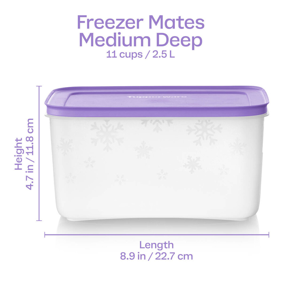 tupperware freezer mates plus medio profondo contenitore per alimenti coperchio per sorbetto