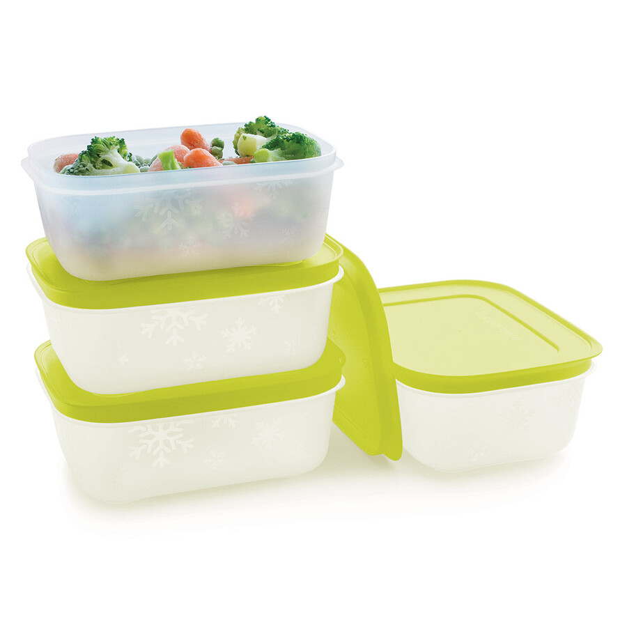 tupperware freezer mates plus small shallow set di contenitori da 4 pezzi