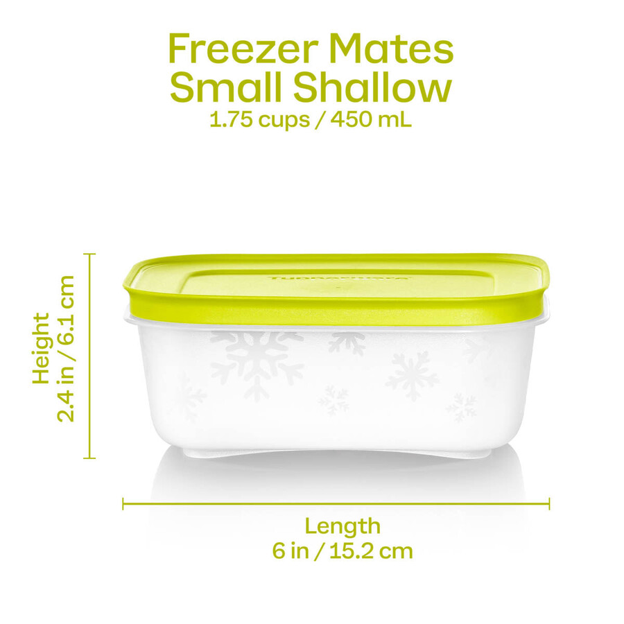 tupperware freezer mates plus small shallow set di contenitori da 4 pezzi