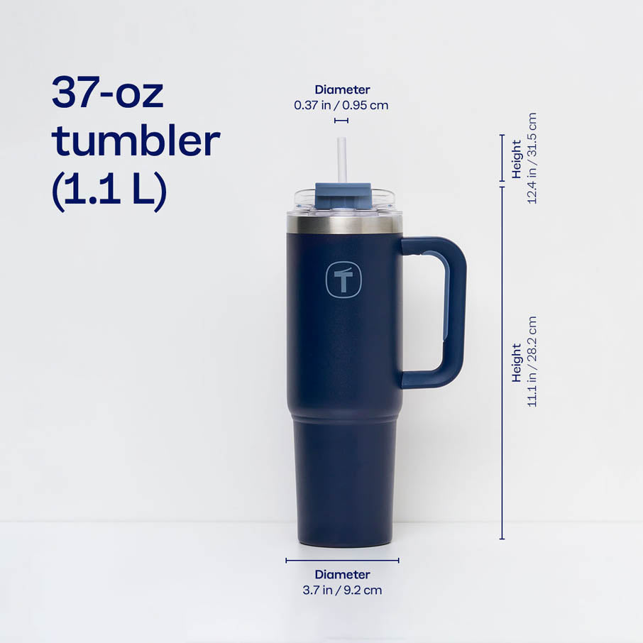 tupperware big t tumbler 37 oz 11 l blu navy