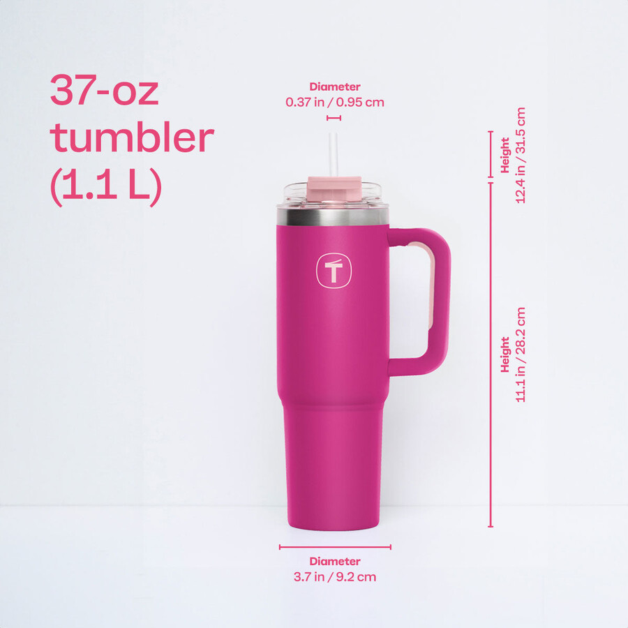 tupperware big t tumbler 37 oz 11 l fucsia