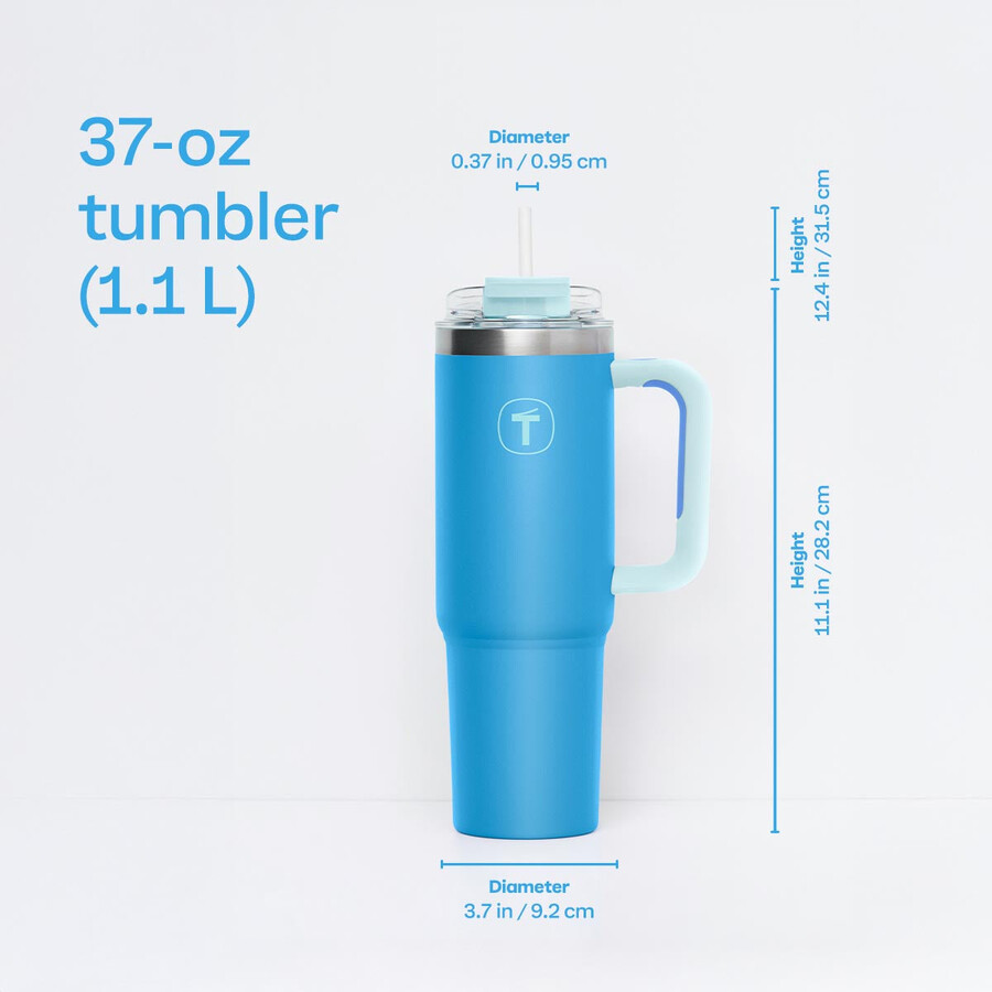 tupperware big t tumbler 37 oz 11 l blu