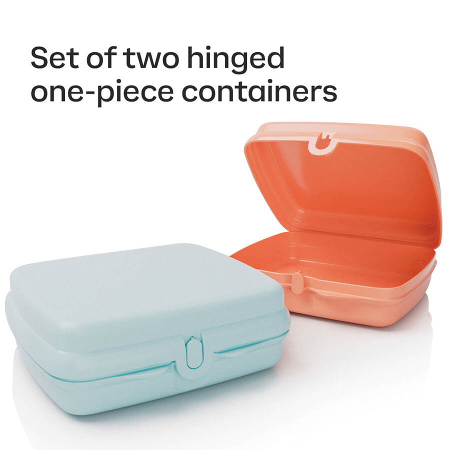 tupperware sandwich keepers - 2 contenitori per il pranzo facili da aprire per bambini
