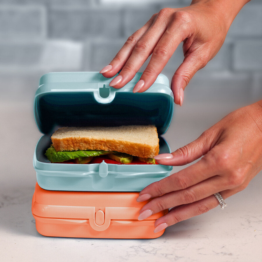 tupperware sandwich keepers - 2 contenitori per il pranzo facili da aprire per bambini