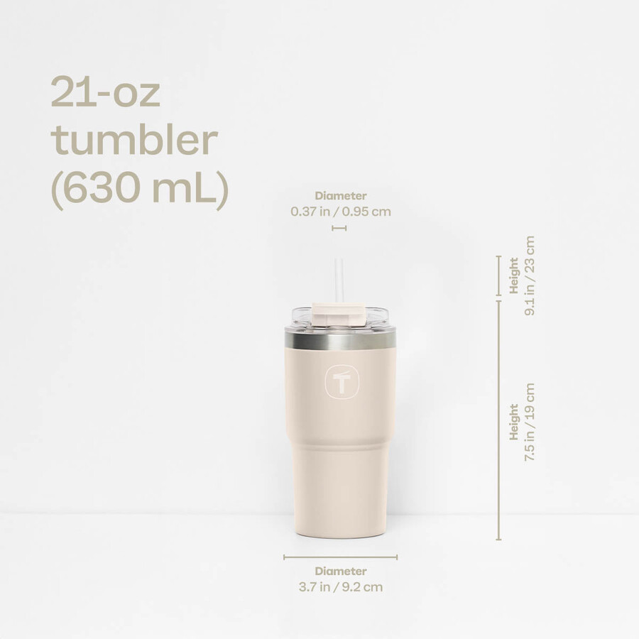 tupperware big t tumbler 21 oz 630 ml toast alle mandorle