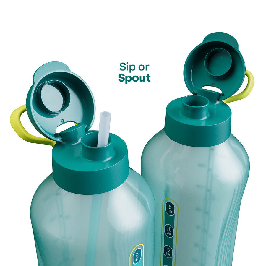 bottiglia dacqua tupperware aquavibe 67 oz. 2 l verde verde misterioso